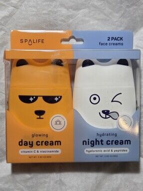 Alife Glowing Day & Hydrating Night Cream Duo — Orange & White